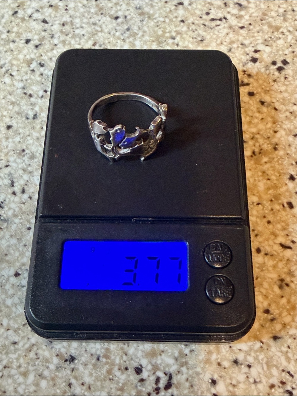 Vintage Sterling Silver Modernist Fish Band Ring Sz 8.5 - Picture 6 of 6